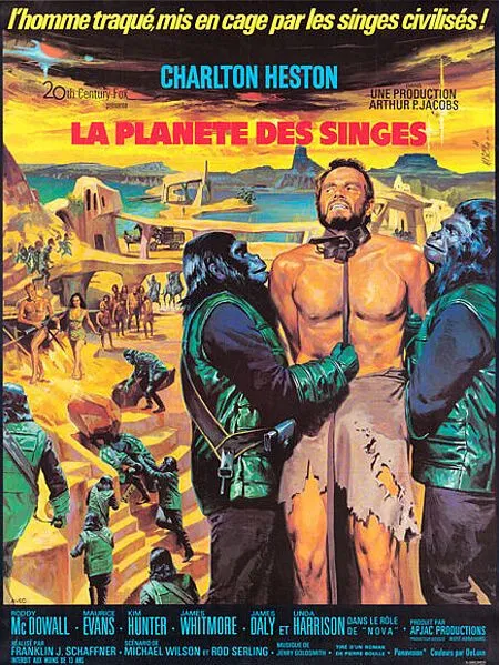 Affiche / Poster / 120x160 cm "La Planète des singes / Planet Of The Apes" 1968