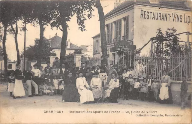 CPA 94 CHAMPIGNY RESTAURANT DES SPORTS DE FRANCE 20 ROUTE DE VILLIERS (cliché ra