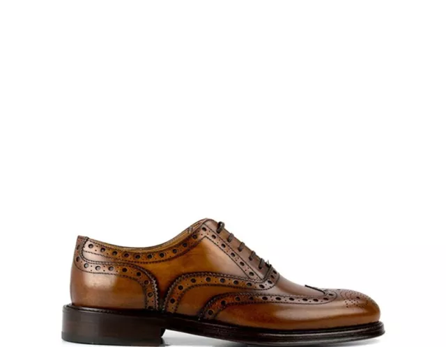 Scarpe MARIO BRUNI  STRINGATE  MARRONE Brogue,Pelle naturale 47427 NO