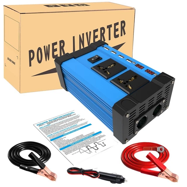Convertitore Adattatore Auto Inverter Auto Lega Blu