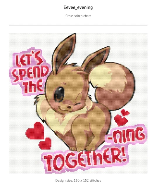 CUTE EEVEE POKEMON cross stitch patterns chart With DMC Thread Chart 5.44 - PicClick UK CUTE EEVEE POKEMON cross stitch patterns chart With DMC Thread Chart 5.44 - PicClick UK