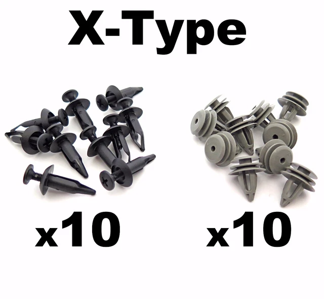 JAGUAR XTYPE SILL Moulding / Side Skirt Trim Clips Set of 20 Plastic