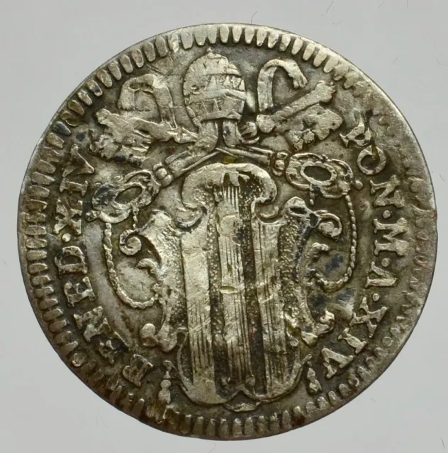 1751 BENEDICT XIV Papal State Italy 1 Grosso Silver Coin Vatican Rare  Scarce $51.00 - PicClick