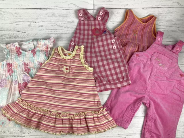 Baby Girls Clothes Bundle 3-6 Months Clothing Dresses Dungarees Next Adams