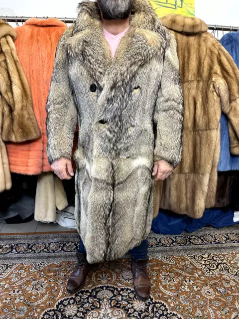 Pelzmantel Herren Pelz Men´s Fur Coat Cojote Gr 50 Pelliccia Coyote