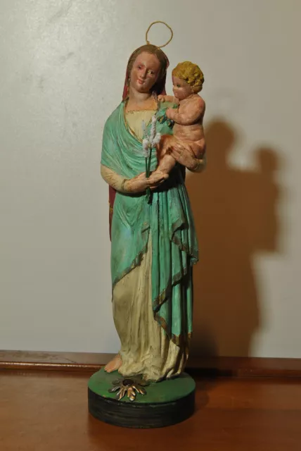Escultura Estatua Religioso de Barro Cocido Jesús Cristo Maria Virgen Para Niños 2