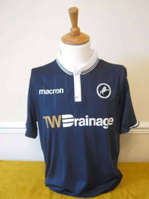 Millwall FC 2018/19 Home Shirt. Macron. Excellent Condition. XXL. 22".