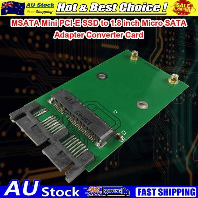 MSATA Mini PCI-E SSD to 1.8 inch Micro SATA Interface Adapter Converter Card