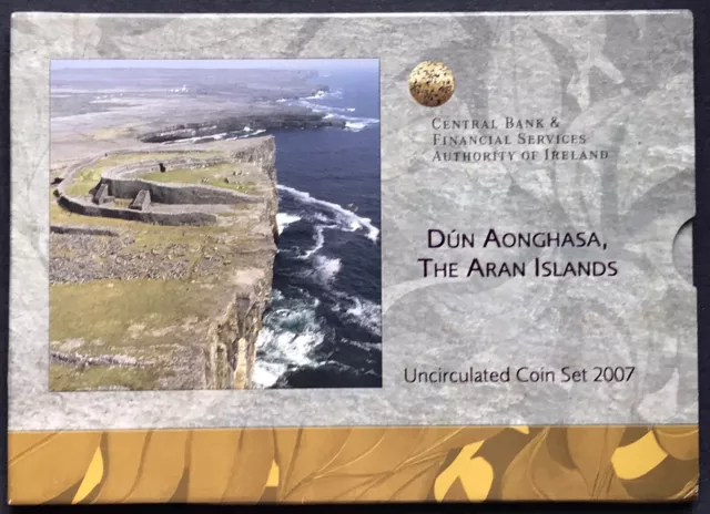 The Aran Islands ~ Ireland 2007 UNC Coin Set: 1 Cent - €2 Euro ~ Info Folder