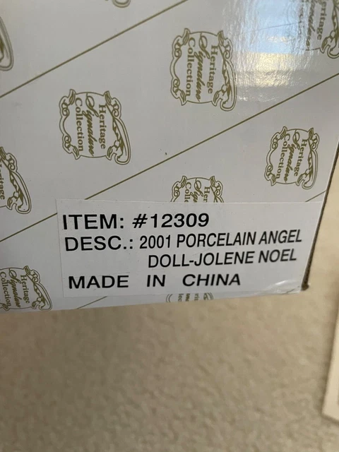 Heritage Signature Collection 2001 Porcelain Angel Doll Jolene Noel #12309. New 7