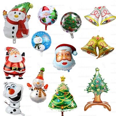 Natale Foil Party Palloncini Babbo Natale, Albero di Natale, Campane Foglio di alluminio Balloni di Natale