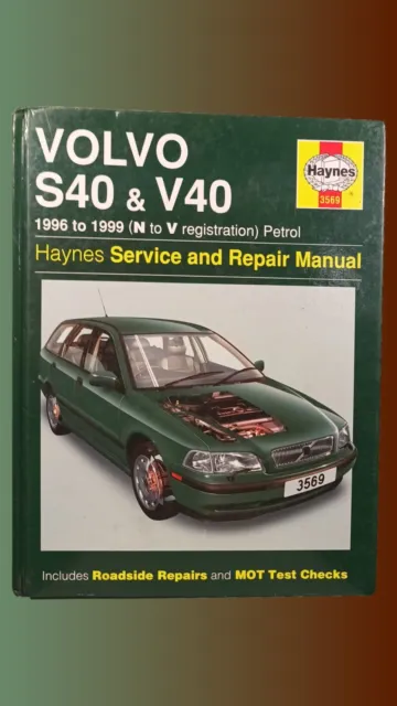 Volvo S40 & V40 1996 to 199 (N to V reg) petrol. Service and Repair Manual 3569