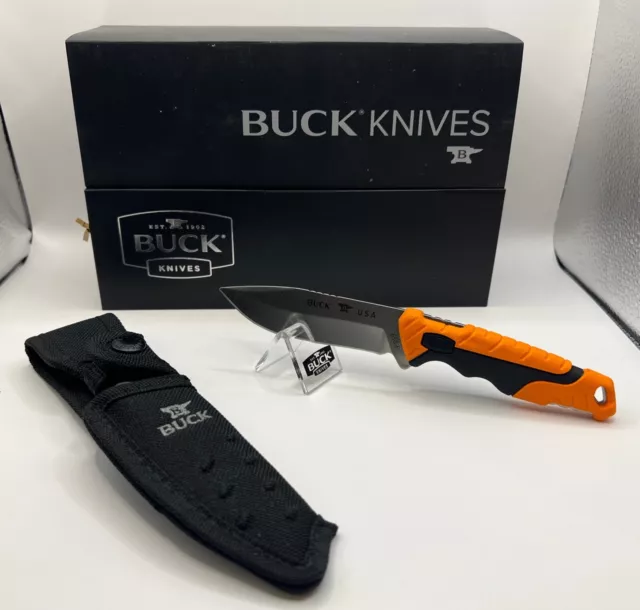 Buck USA 658 Small Pursuit PRO Fixed Blade Hunting Knife with Sheath, S35 - NIB!