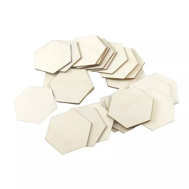 Pack of 50 Hexagon Wood Blanks Unfinished Signs Wedding Decor Wall Decoration