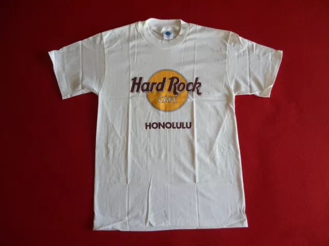 Hard Rock Cafe Honolulu Men T-Shirt White M Usa Brand New!