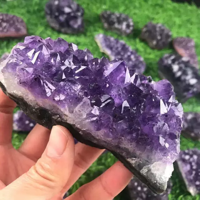 100-150g Natürliche Amethyst Cluster Druzy Geode Quarz Kristall Stein Heilung