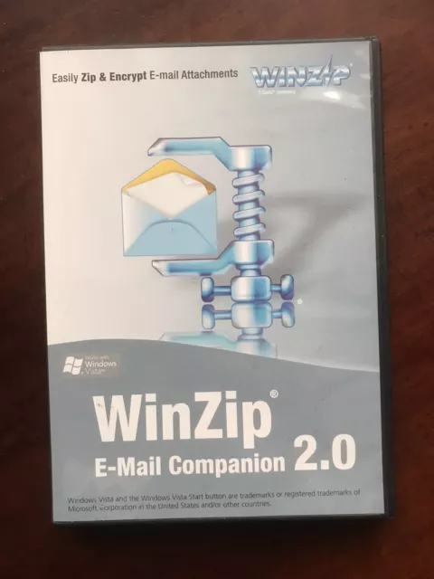 WINZIP E-Mail Companion 2.0 CD SOFTWARE WINDOWS XP, 2000, VISTA **NEW**