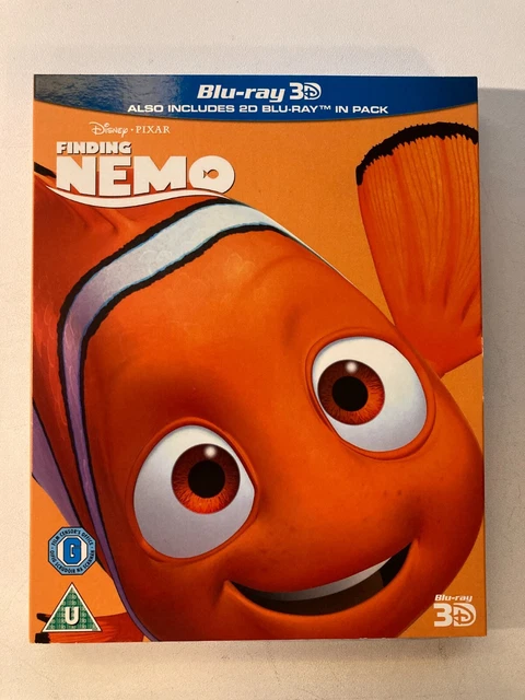 Finding Nemo w/ Slipcover (3D + 2D Blu-ray, 2 Discs, Disney, Region Free) *NEW*