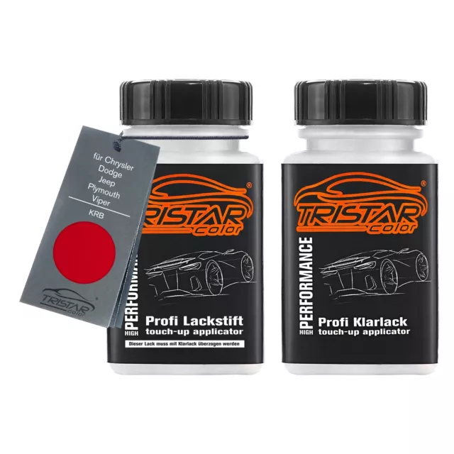 Autolack Lackstift für Chrysler Dodge Jeep Viper KRB Radiant Fire Red 2 x 50ml