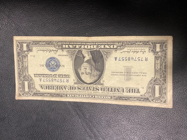 1957 Silver Certificate Rare Dollar Bill Blue Seal Old US Bill $1 Money Series B
