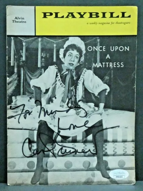 Carol Burnett Hand Signed Autographed Playbill Once Upon A Mattress with JSA COA