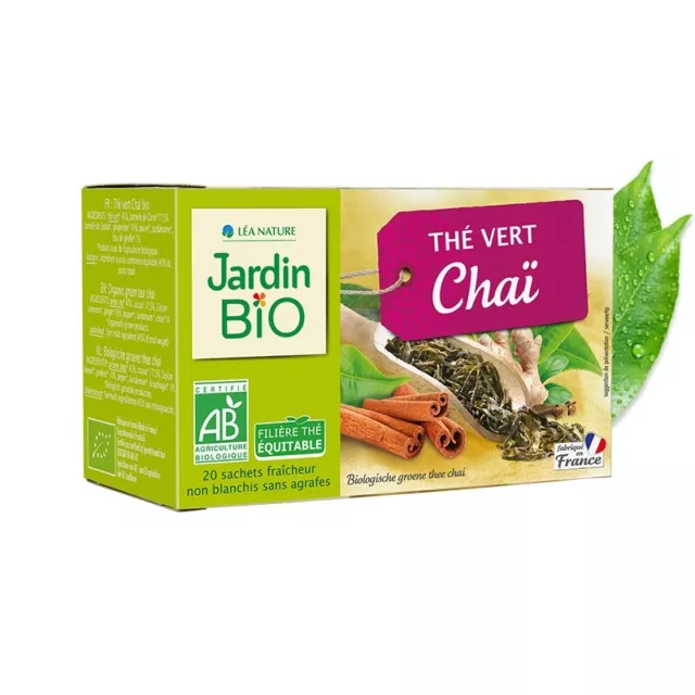 Achat Jardin Bio Etic Thé vert Gingembre Citron Bio - 20 sachets, 30g
