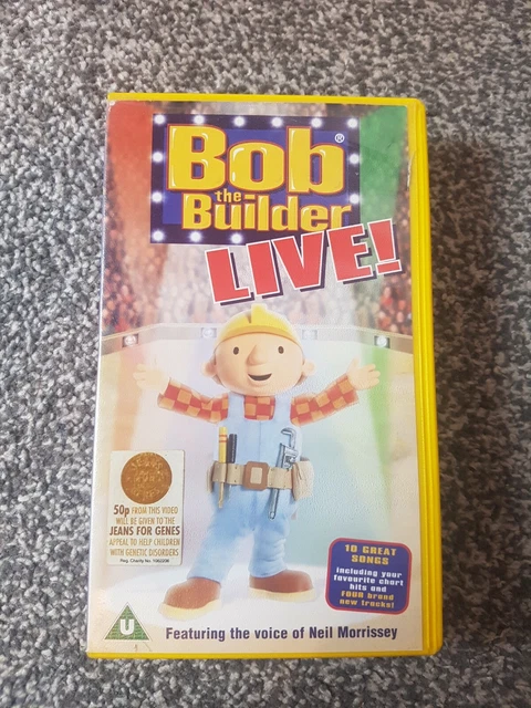 BOB THE BUILDER Live! (VHS, 2002) Video Tape Cassette Vintage Children ...