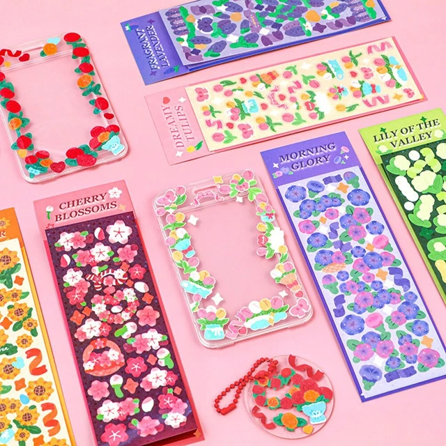 Pegatinas de papelería bricolaje 8 estilos diario material decorativo