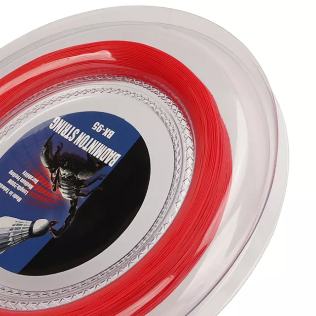 (Red) Racket String Replacement 200m High Elastic Durable Coated