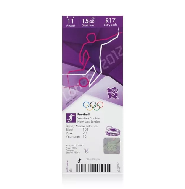 UNSIGNED London 2012 Olympics Ticket: Football, August 11th (M Final)