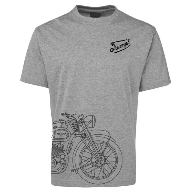 New Black Triumph Old Bike T Shirt 100% Cotton Size S - 10XL 3