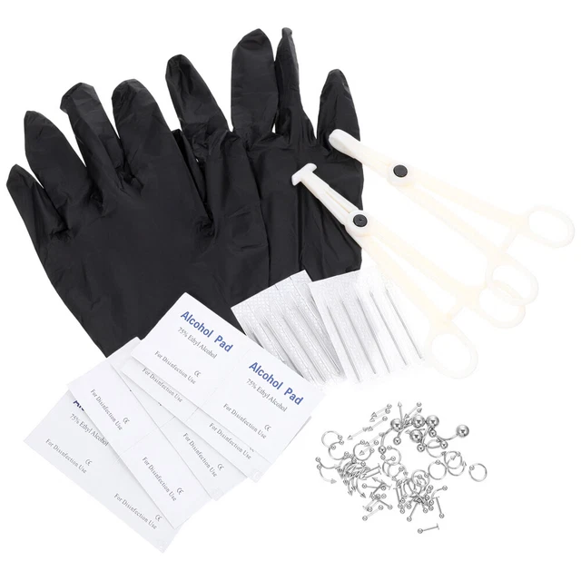 Gioielli corpo orecchini a perno kit piercing con ago - set piercing intero