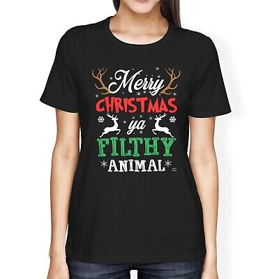 1Tee Womens Loose Fit Merry Christmas Ya Filthy Animal T-Shirt