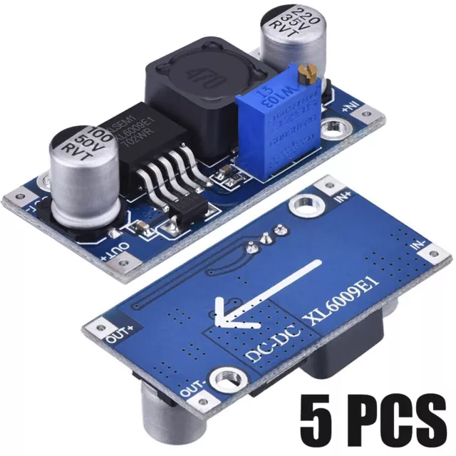 5PCS DC-DC Boost Converter 3-32V to 5-35V Step Up Adjustable Power Supply Module