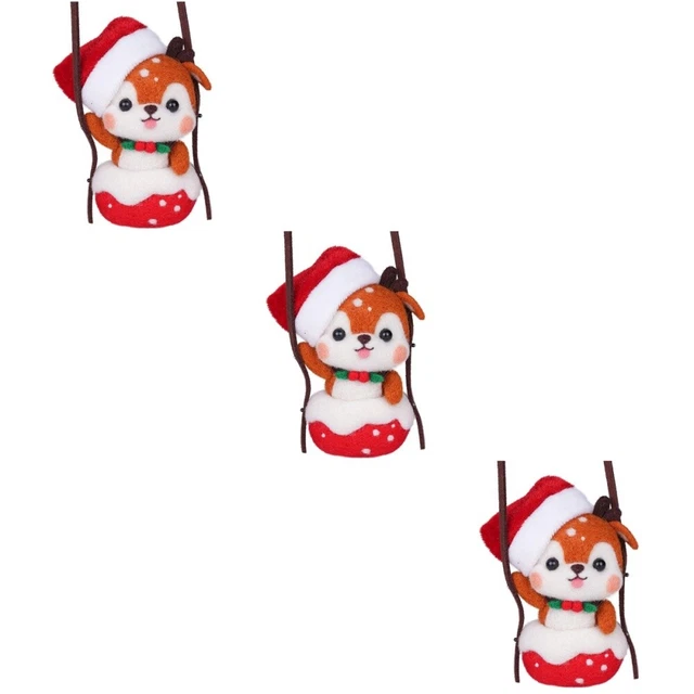 3x fieltros de lana suministra aguja fieltro calabaza fieltro lana bolas