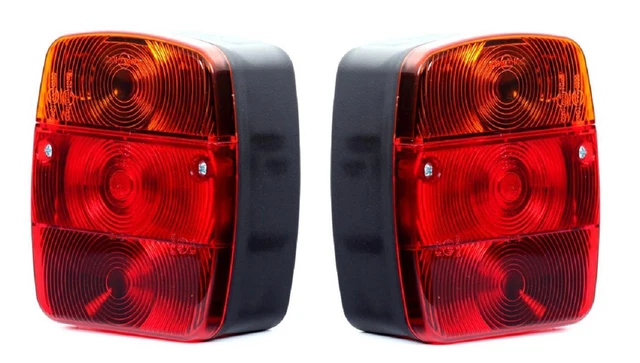 Juego De 2 Luces De * De Dirección De Flujo Cuadradas Para Camionetas, Con Luces De * De Vehículo * Y Amarillas, Luces Traseras Blancas, Luces LED De Flujo Para Remolque Y Luces De Señalización De