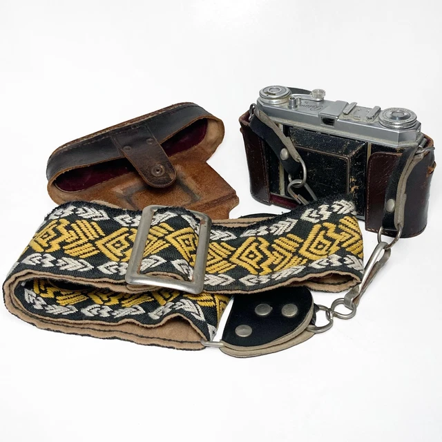 Cámara fotográfica plegable Kodak Retina 1a 50 mm piezas de reparación estuche de cuero alemán correa