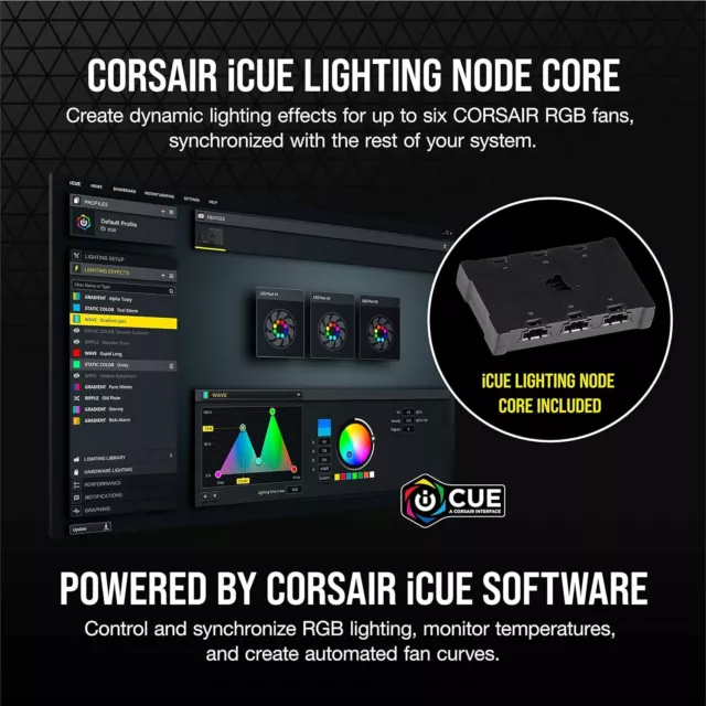 Corsair SP120 RGB ELITE Computer case Fan 12 cm Black 3 pc(s) 3