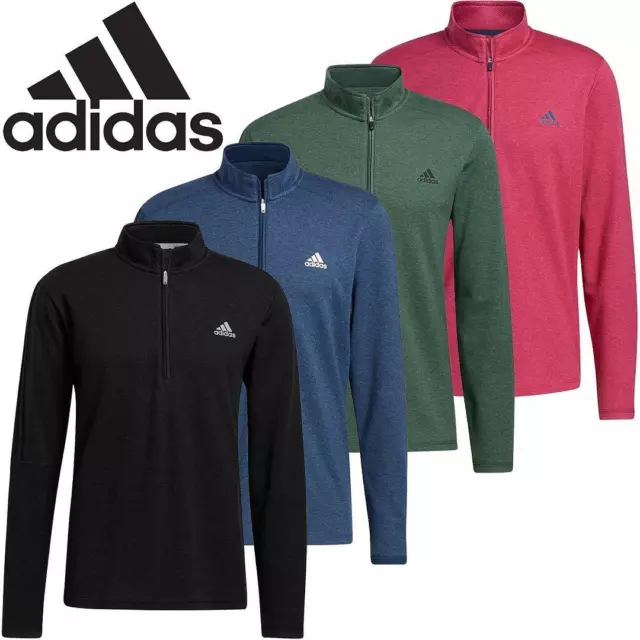 Adidas Golf 3-Streifen 1/4 Reissverschluss Pullover Linke Brust Logo Golfpullover