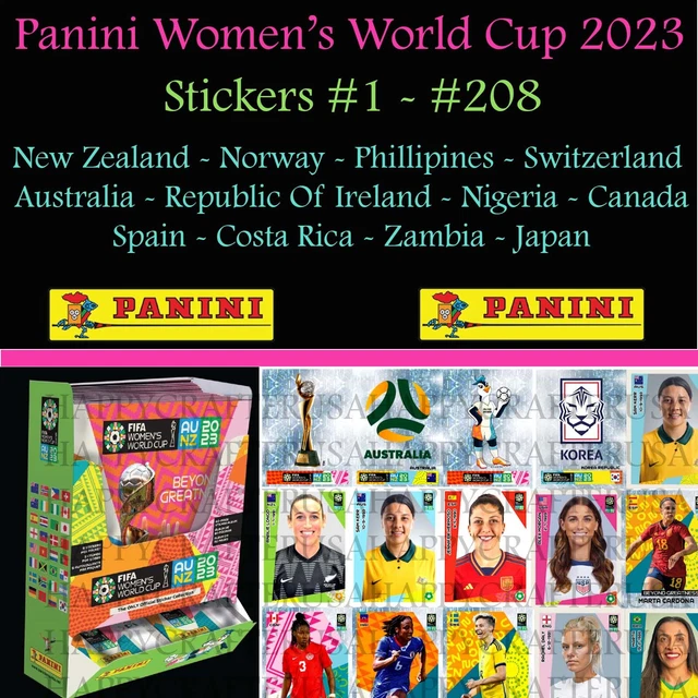 PANINI FIFA WOMEN'S World Cup 2023 Stickers 1 208 **US Seller** £