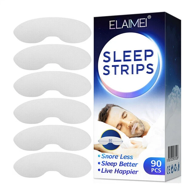 Pegatinas antirronquidos transparentes para dormir con menos respiración bucal