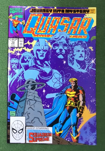 Quasar #13 Marvel Comics Copper Age Cosmic Avenger 1990 space hero Jim Lee vf