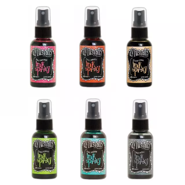 Dylusions Ink Sprays 2 oz. - Collection No.6 - 6 Colours