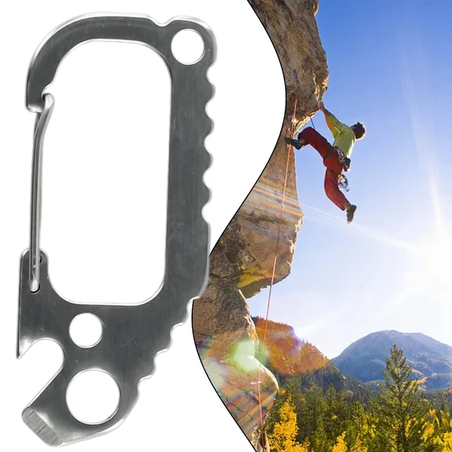 Clip mousqueton d'alpinisme portable pour porte-clés et fixation d'équipement