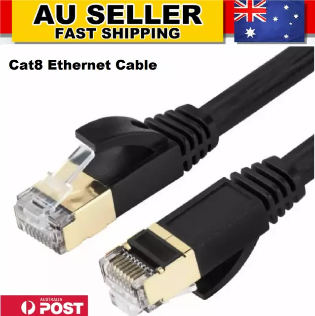 10M High Speed Cat8 Ethernet LAN Network Cable 40Gbps Gold Plated Modem Router