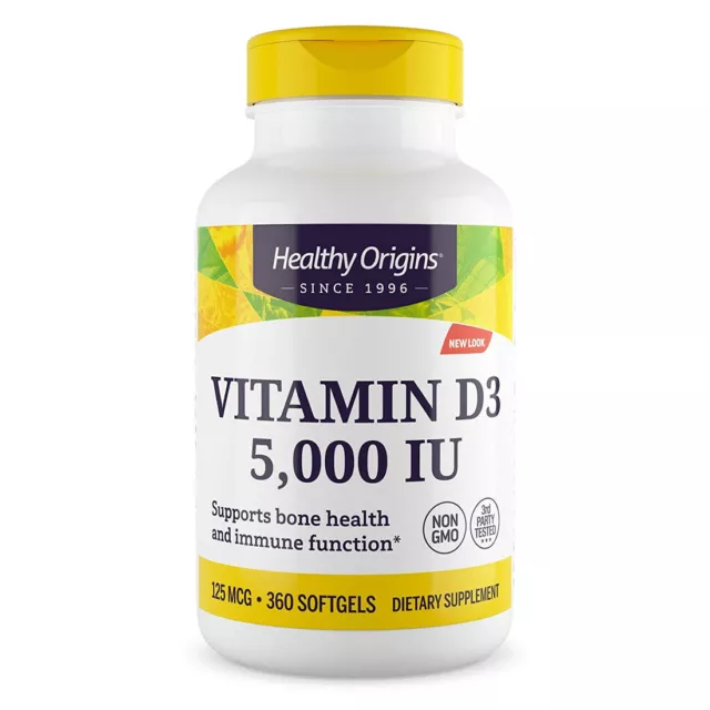 Healthy Origins Vitamin D-3 5000iu 360softgels - Vitamina D3