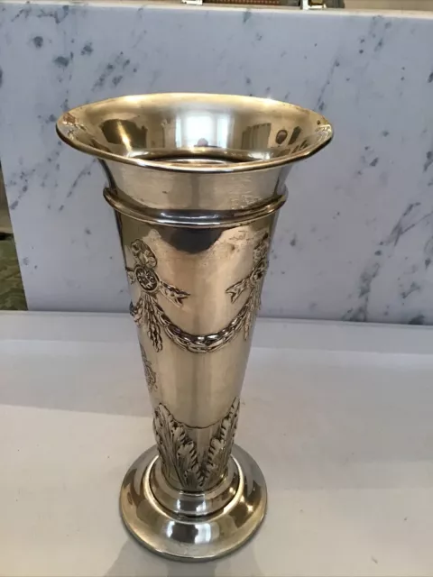 American Black Starr & Frost Sterling Silver Trophy Vase 2