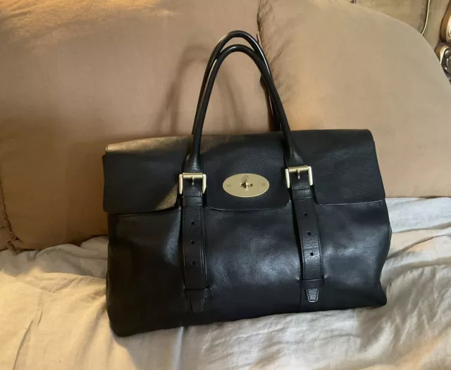 mulberry piccadilly bag Extra Large Bayswater Bag Bovine Leather Black Holdall