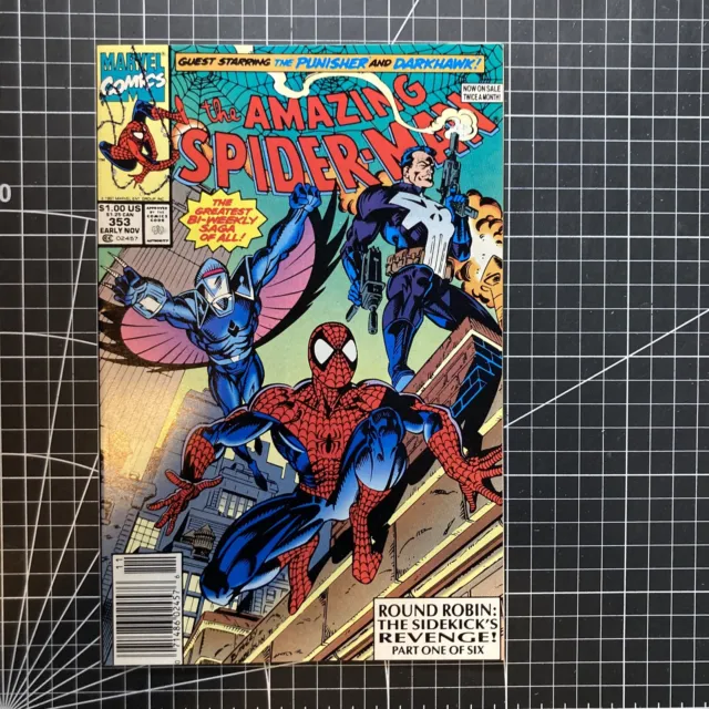 Amazing Spider-Man #353 1991 VF 8.0 When Midnight Strikes Part 1 of 6 NEWSSTAND