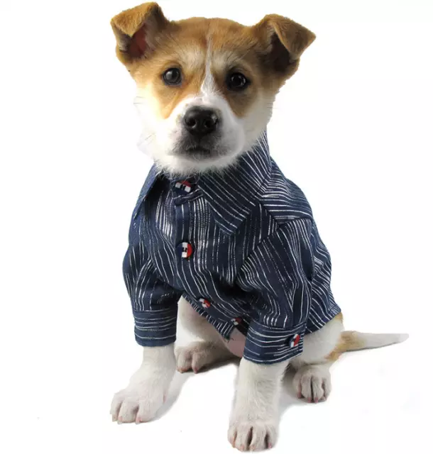 New Pet Dog Cat Jean Shirt Coat Puppy Dog Causal Shirt Jacket Costume Clothes